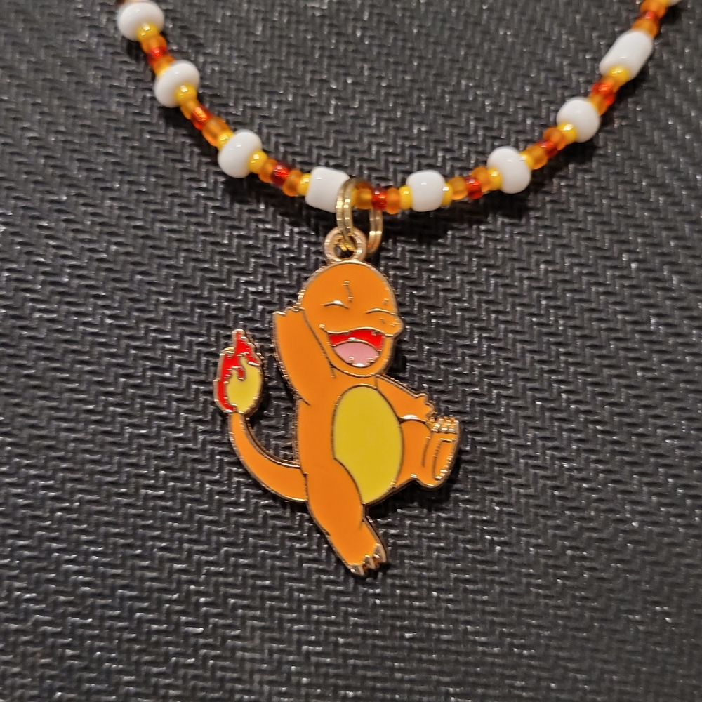 Charmander Beaded Necklace